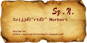 Szijjártó Norbert névjegykártya