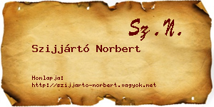 Szijjártó Norbert névjegykártya